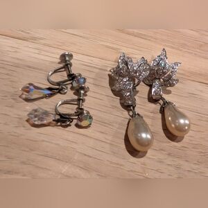 Elegant Silver and Pearl Drop Earrings